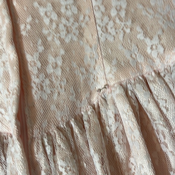 Vintage Gunne Sax Jessica McClintock Fit & Flare Ivory Pink Dress size 5/6 - Picture 10 of 16
